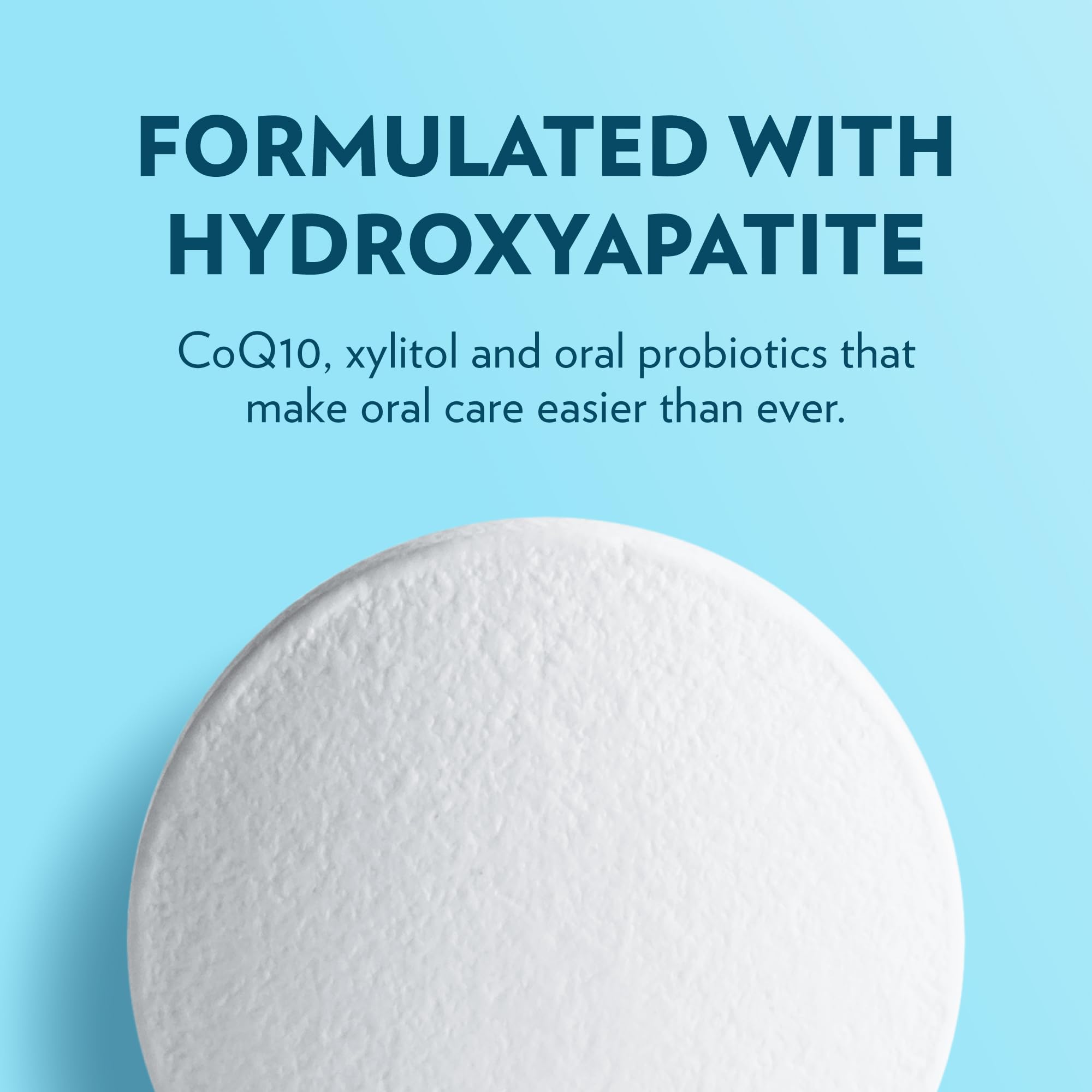 Glass jar packaging of ECOFAM Peppermint Mouthwash Tablets