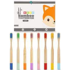EcoFrenzy Kids Bamboo Toothbrush 8-pack front view
