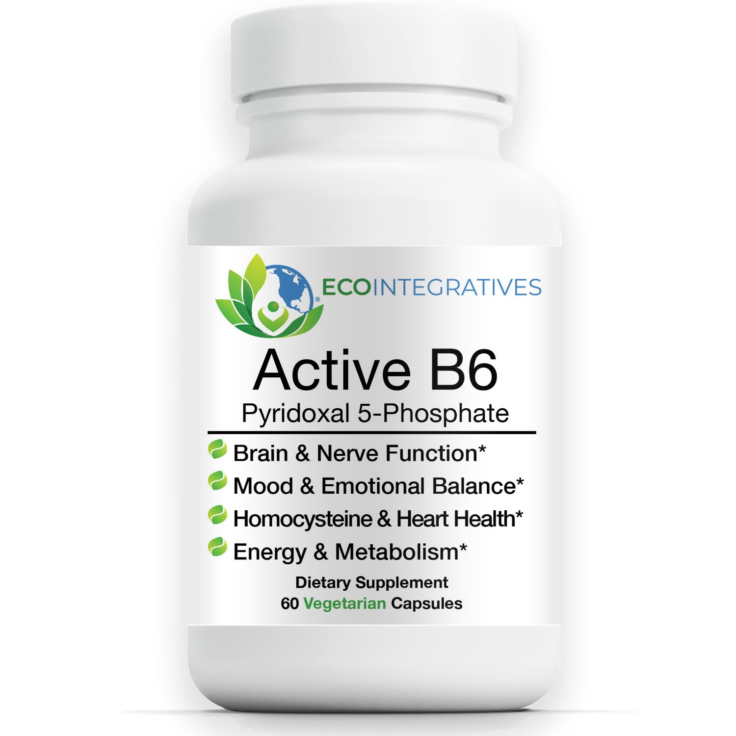 Bottle of EcoIntegratives Active B6 (P5P) 60 vegetarian capsules