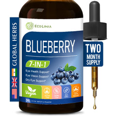 ECOLINIA Blueberry Eye Health Drops bottle 2 oz