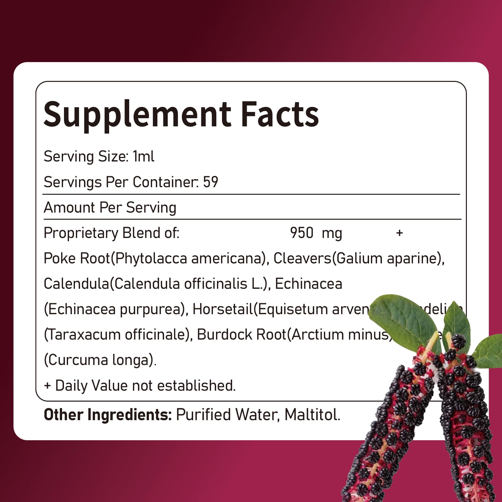 Global sourcing concept of botanicals for ECOLINIA Poke Root Drops