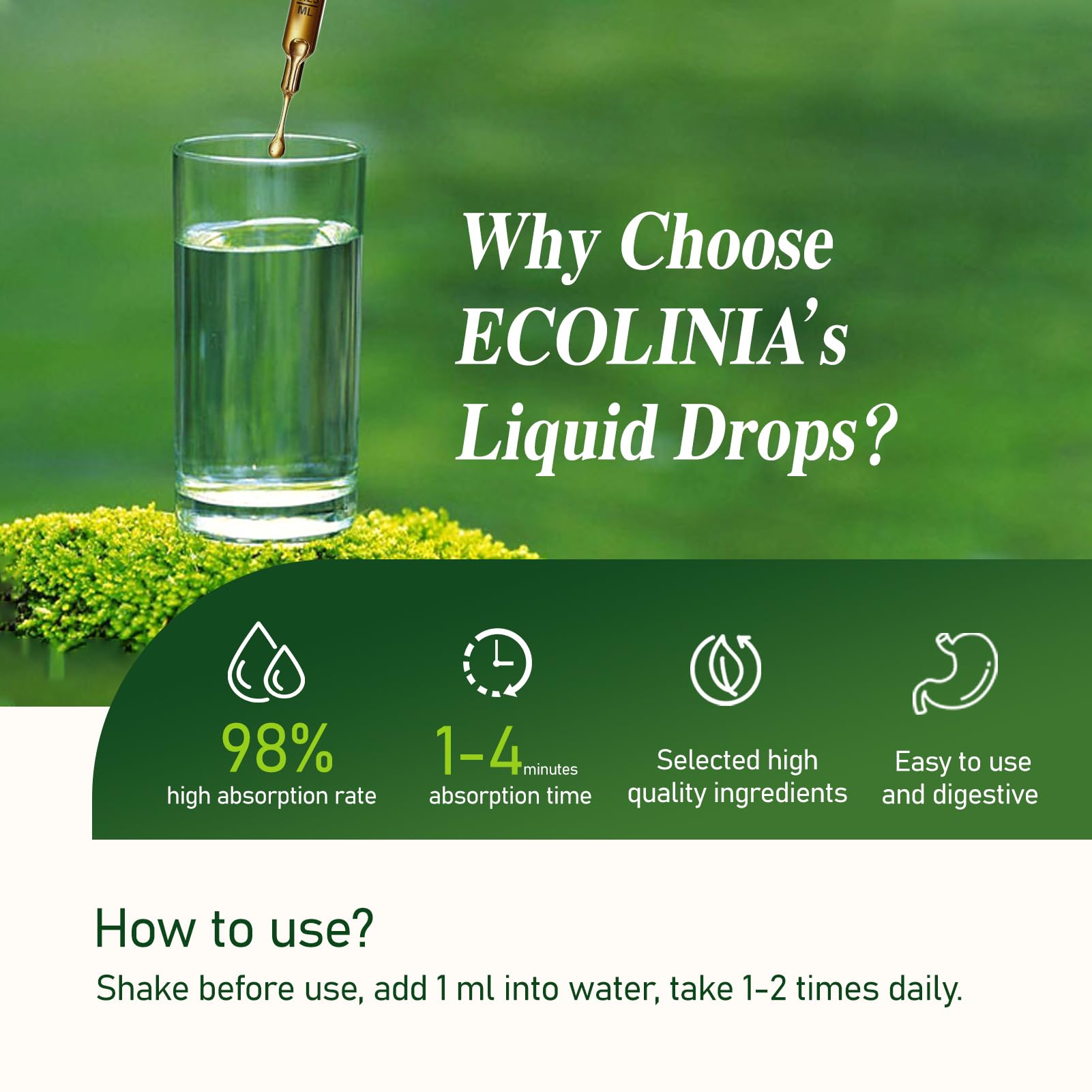 2 oz bottle of ECOLINIA Stone Breaker Drops