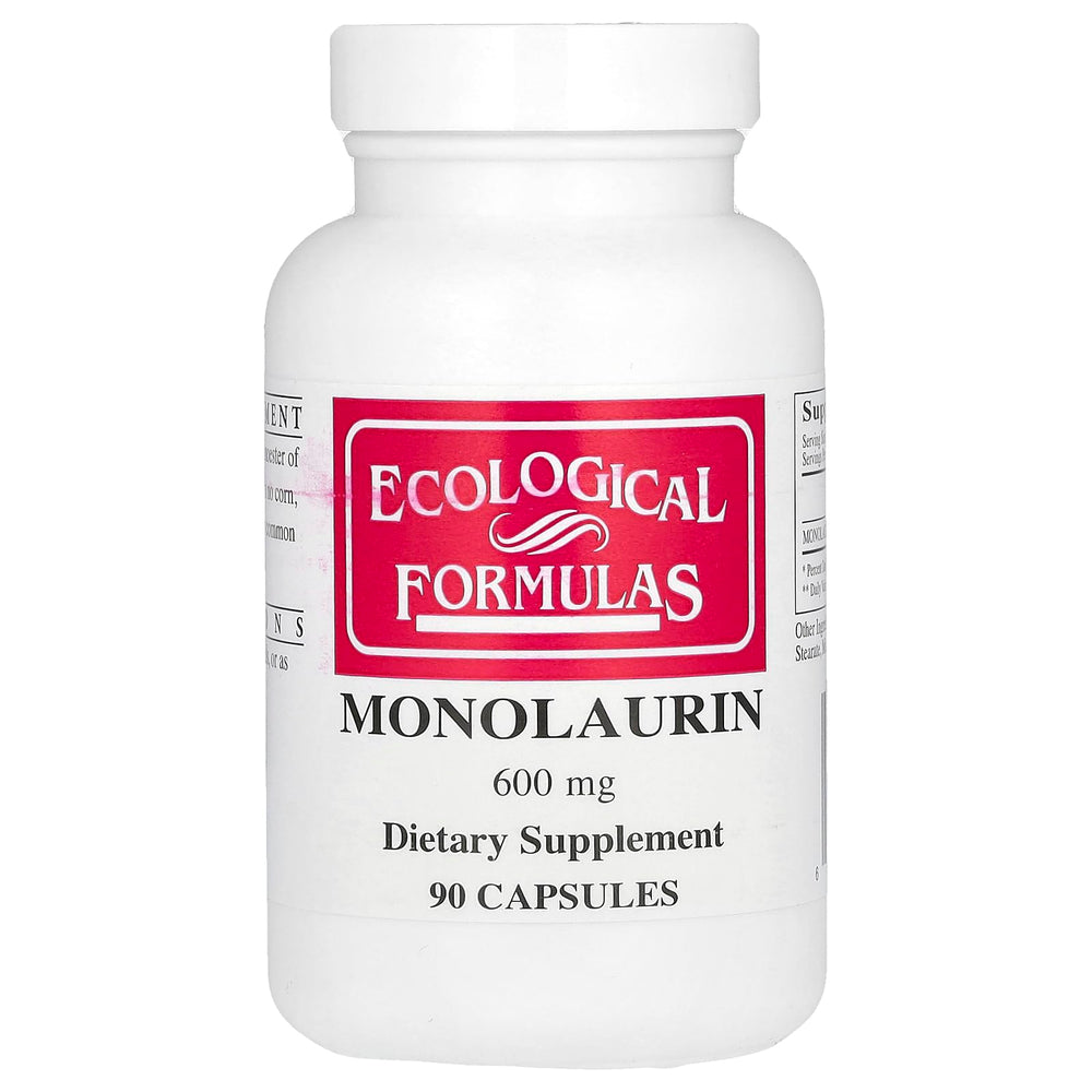 Ecological Formulas Monolaurin 600 mg capsules bottle – 90 count