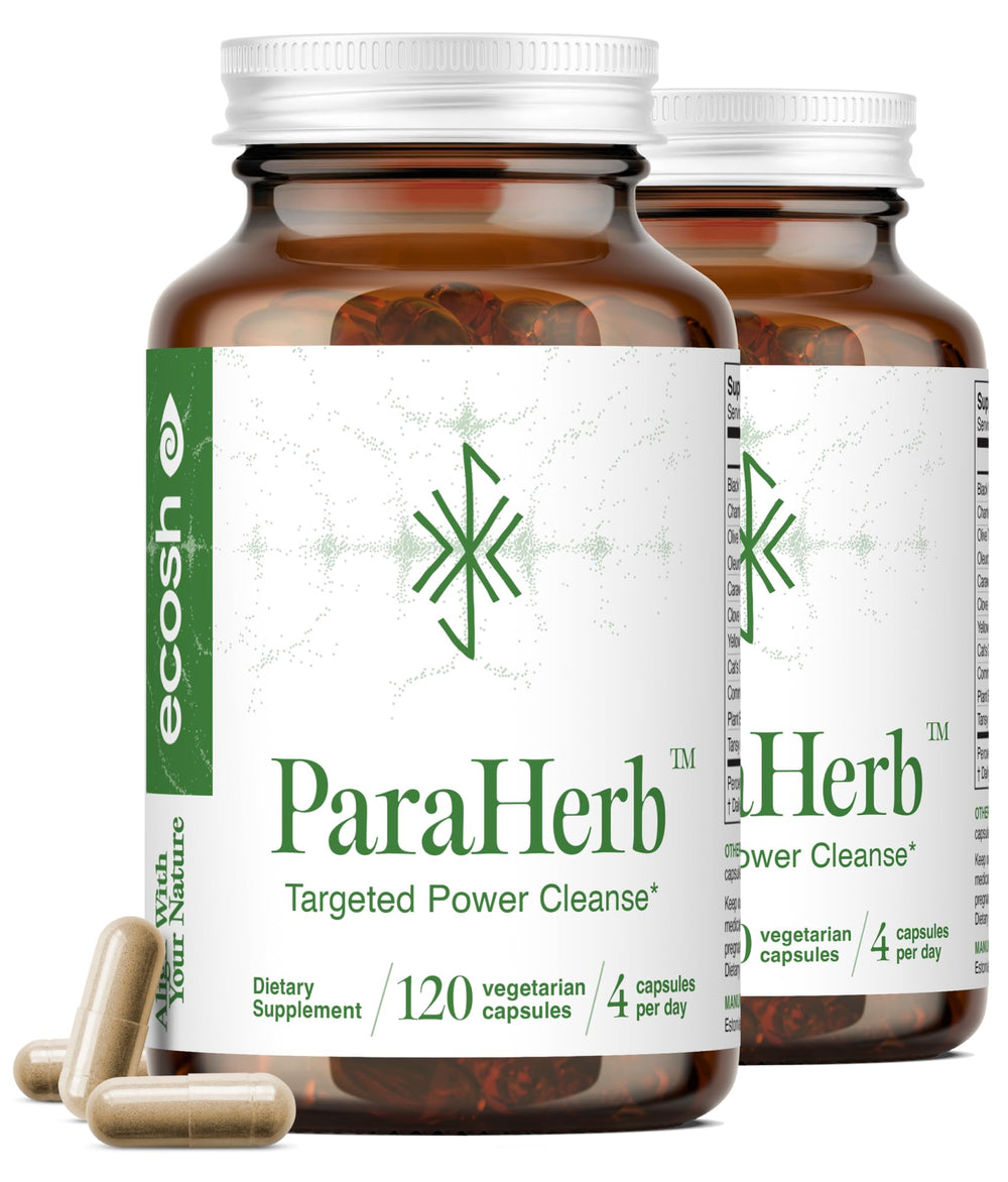 Ecosh ParaHerb wormwood bottle for gut health support.
