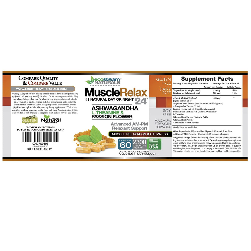 Close-up of ecostream Naturals Relaxant capsules