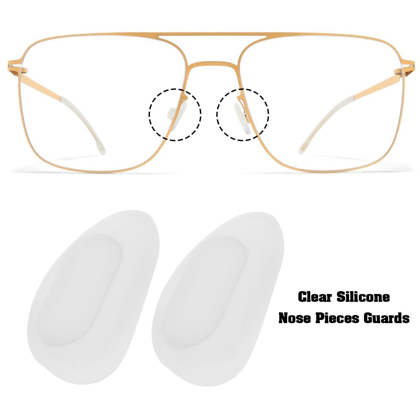 Close-up of 7x13mm silicone nose pad for Mykita glasses