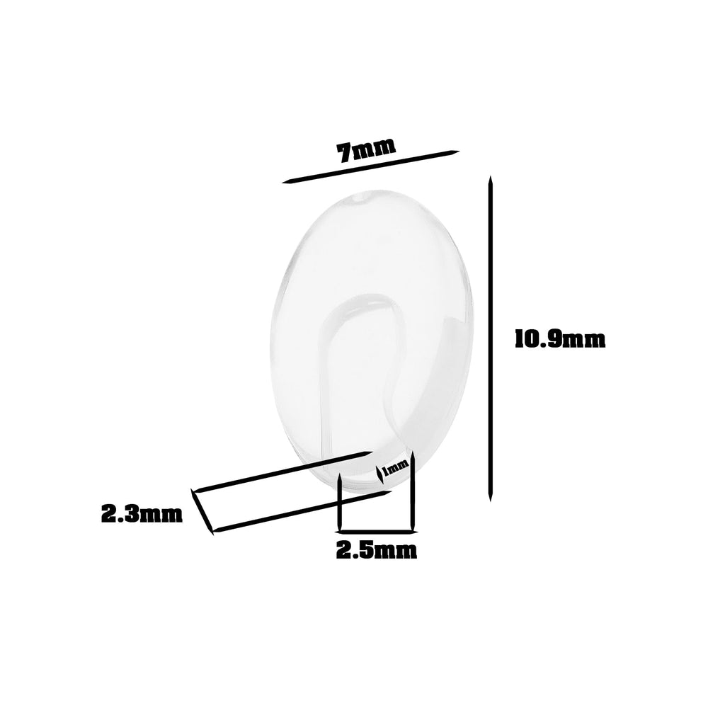 Soft silicone nose pads on glasses