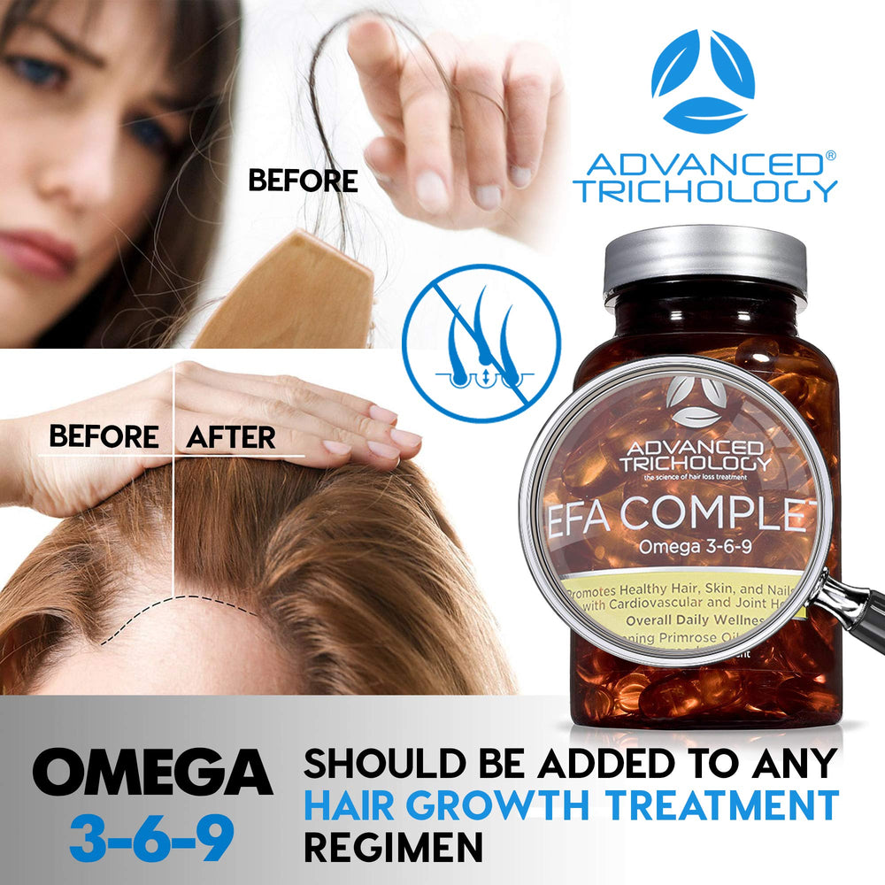 Nutrition and ingredient chart for EFA Complete showing GLA-rich profile