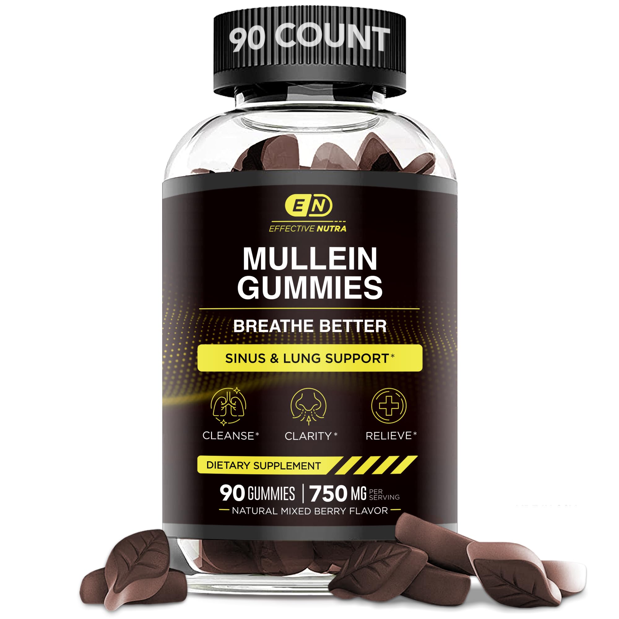 Bottle of EFFECTIVE NUTRA 9in1 Mullein Gummies