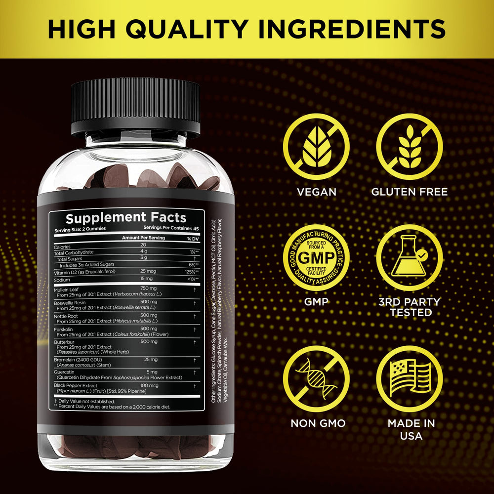 Dosage and serving information on the bottle