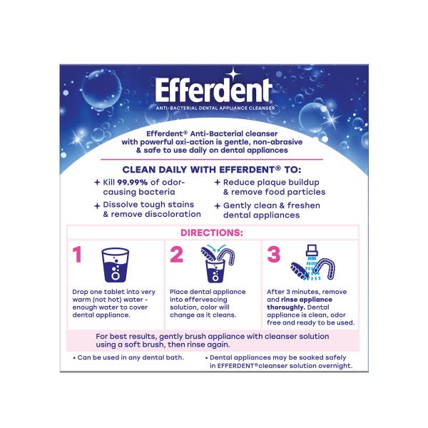 Complete Clean for dentures, retainers and aligners using Efferdent