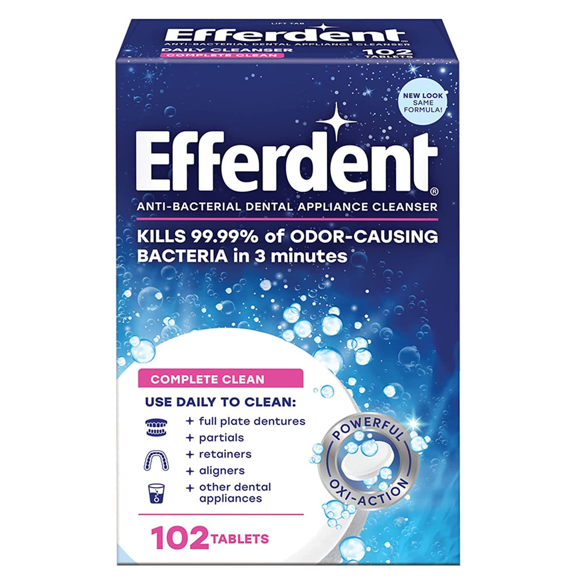 Efferdent denture cleanser 102-tablet pack