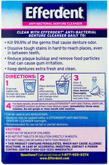 Close-up of Efferdent denture cleaner dissolvable tablet