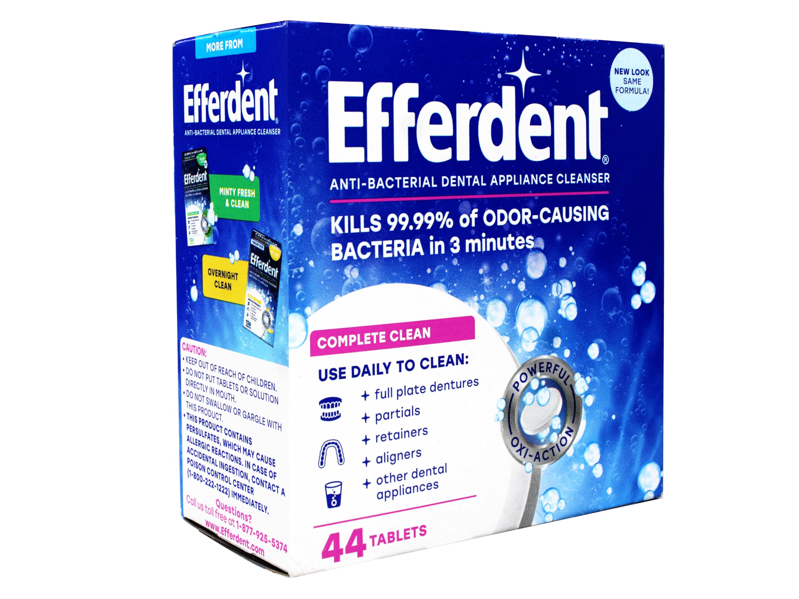 Efferdent Complete Clean 44-count tablet bottle for six-pack