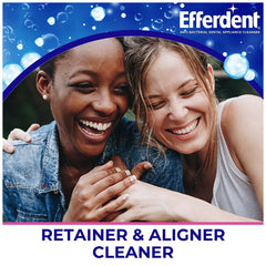 Efferdent tablet removing stubborn stains from dentures