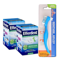 Two boxes of Efferdent Mint Fresh and Clean Denture Cleanser, 126 tablets each