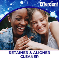 Close-up of Efferdent dissolving to clean dentures