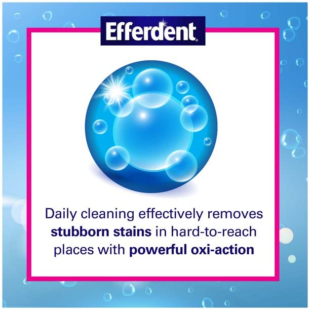 Efferdent odor control for fresh dentures