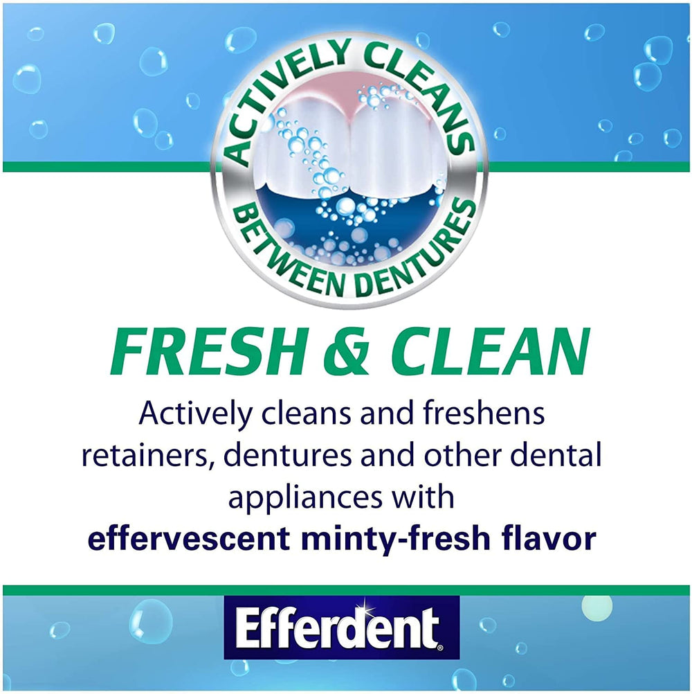 Efferdent retainer cleaning tablets for dental appliances