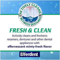 Efferdent retainer cleaning tablets for dental appliances