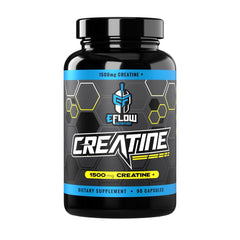Front view of eFlow Creatine Capsules bottle showing 1500mg label