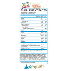 eflow nutrition birthday cake whey isolate label close-up notes added digestive enzymes