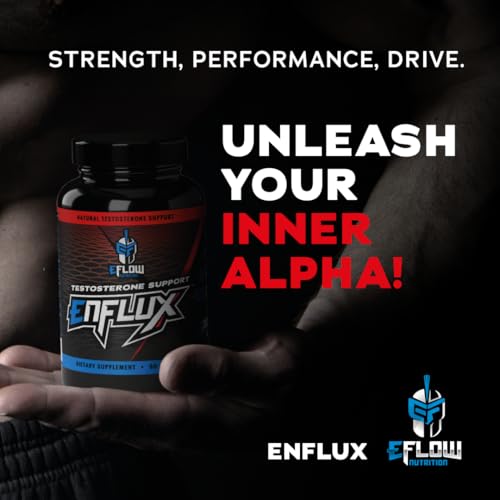 eflow nutrition enflux capsules closeup highlighting natural t support ingredients