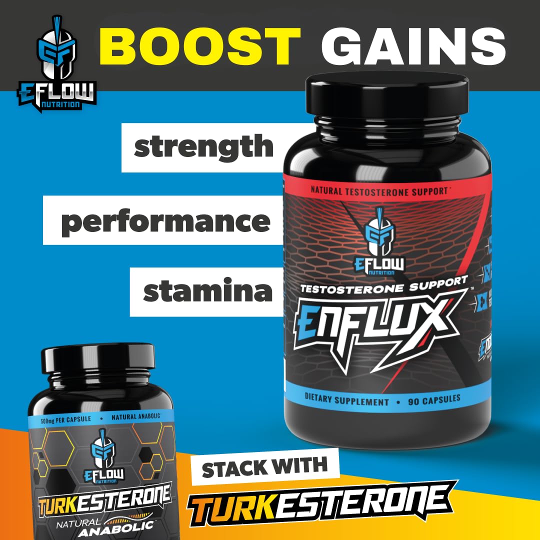 eflow nutrition enflux ingredients panel features fenugreek and ashwagandha
