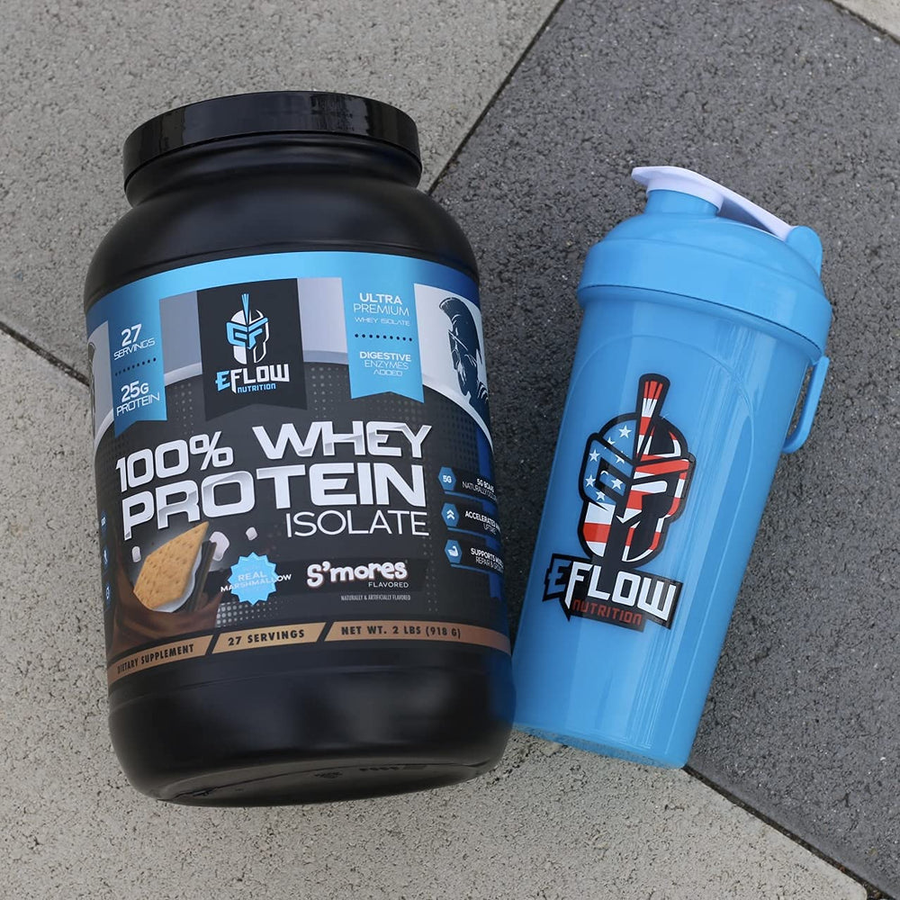 eFlow Nutrition whey isolate smore scoop included for accurate dosing