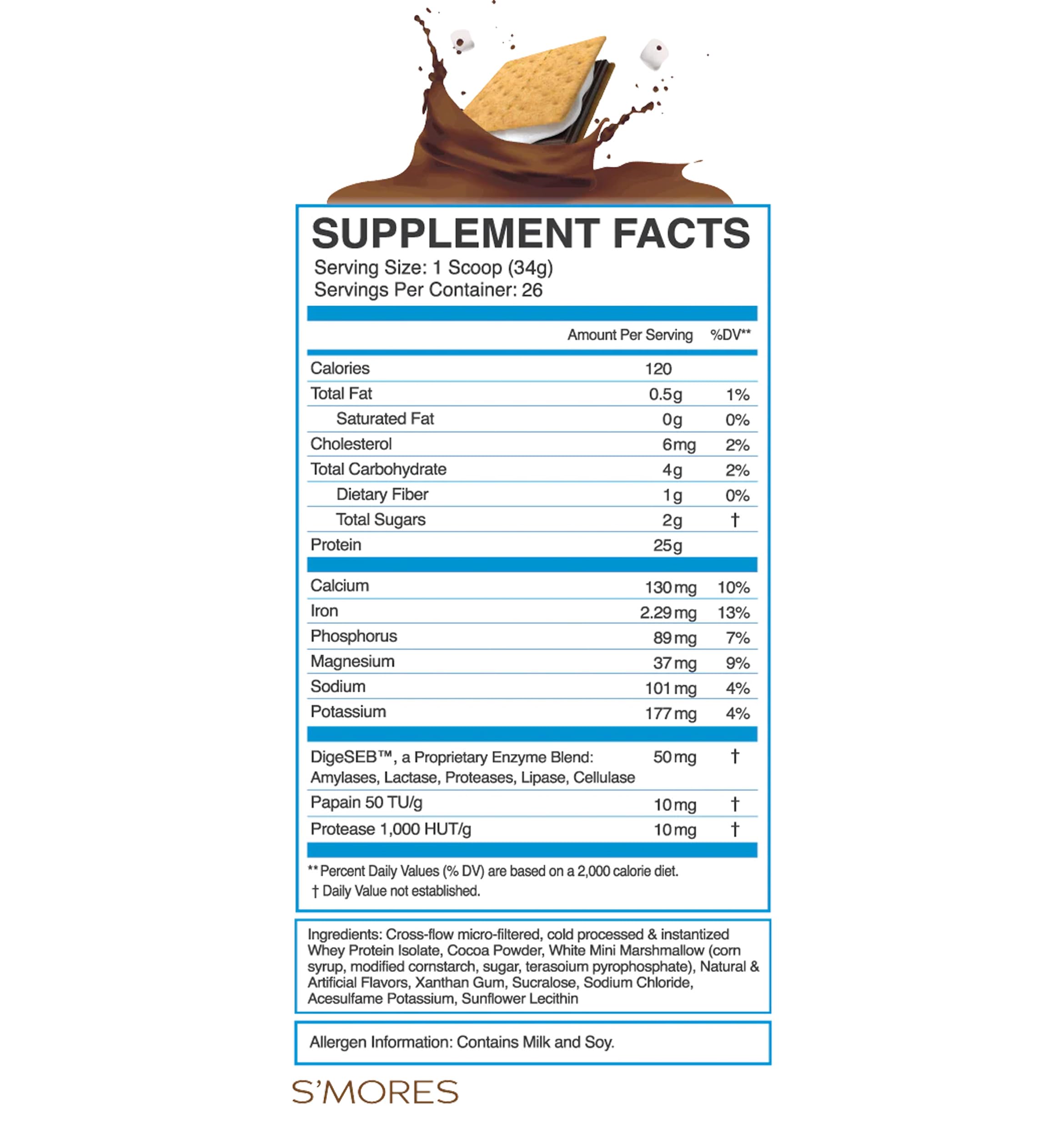 eFlow Nutrition whey isolate smore serving cup ready-to-mix