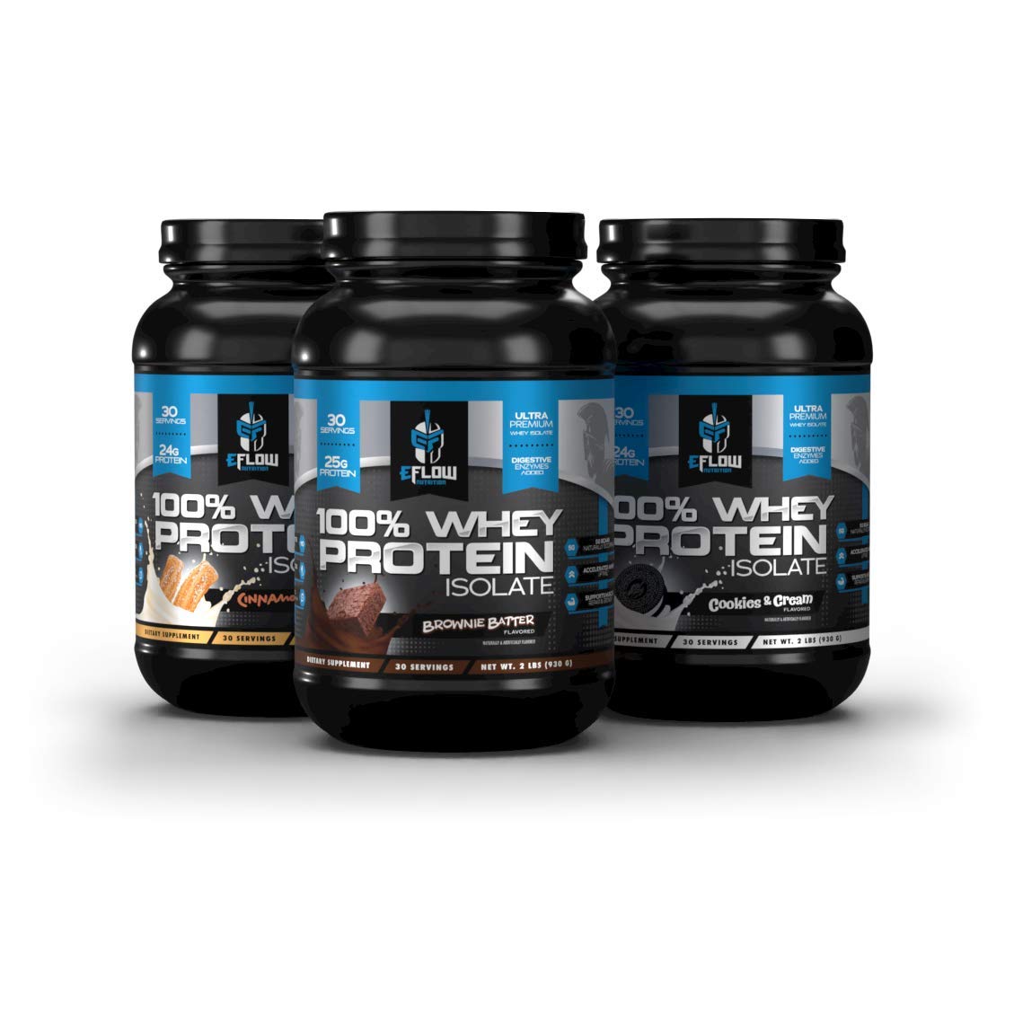 eFlow Nutrition bottle and glass emphasizing high-BCAA content for muscle-supportive nutrition