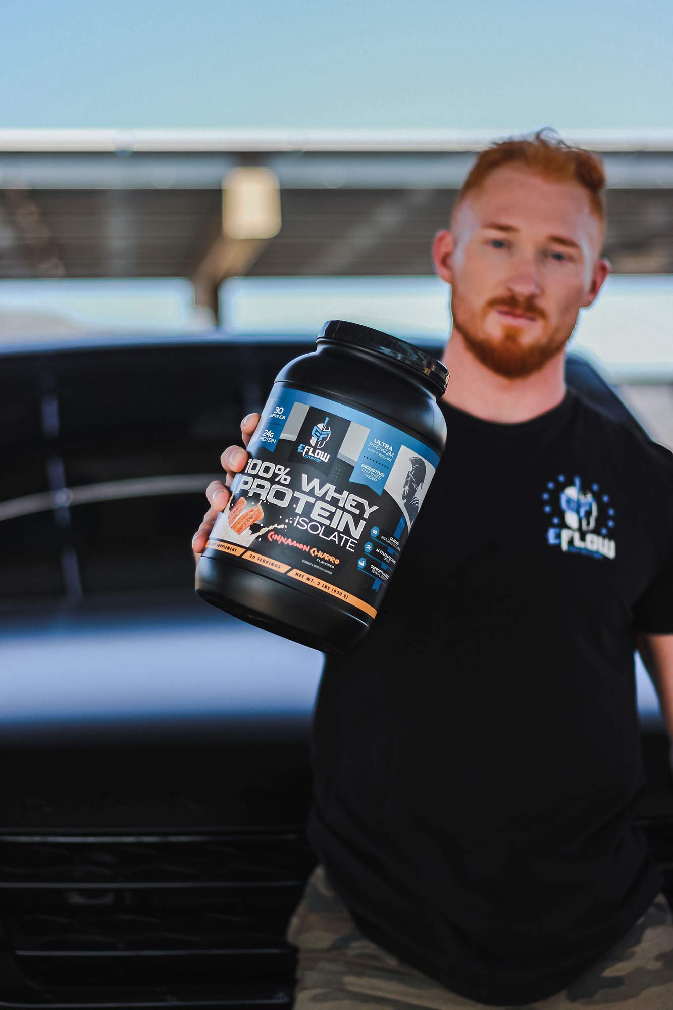 eFlow Nutrition shake being mixed with water illustrating instant mixability