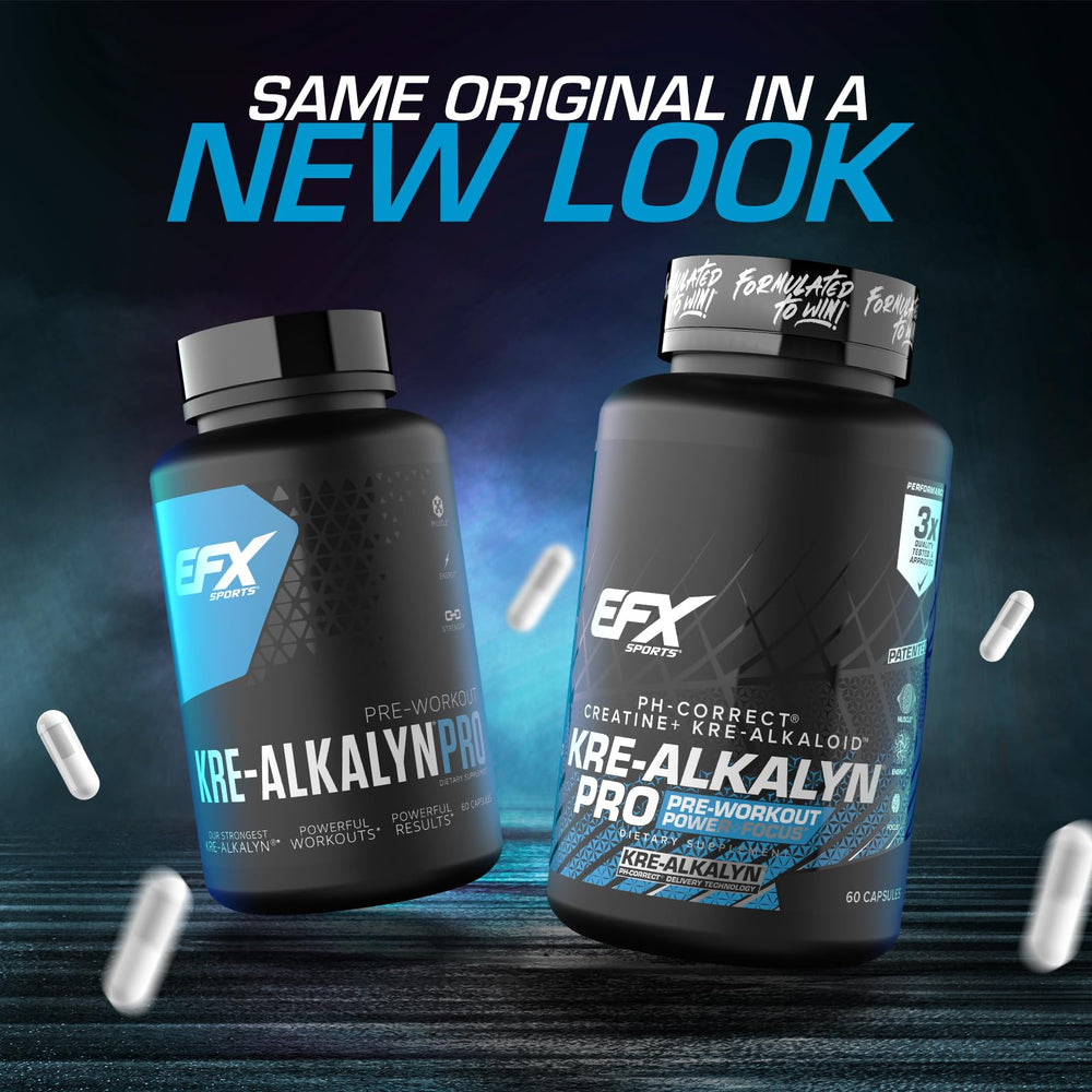 Kre-Alkalyn Pro capsules next to bottle