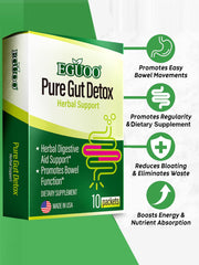 EGUOO Pure Gut Detox bottle front showcases trusted detox for modern lifestyles.