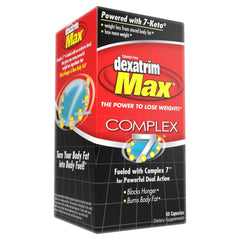 Bottle of EH95 Stacker Dexatrim Max Complex-7 weight loss capsules, 60-count