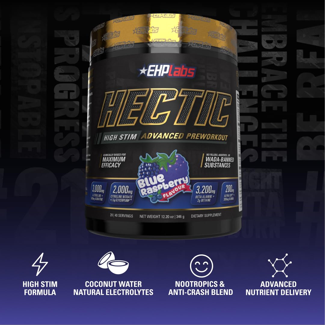 Glass of HECTIC drink emphasizing hydration and muscle pump support
