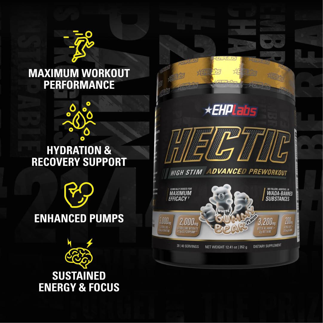 EHP Labs HECTIC mix in shaker boosts hydration and pumps