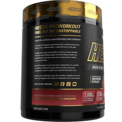 EHP Labs Hectic Raspberry Refresh scoop highlights convenient serving for steady focus during training.
