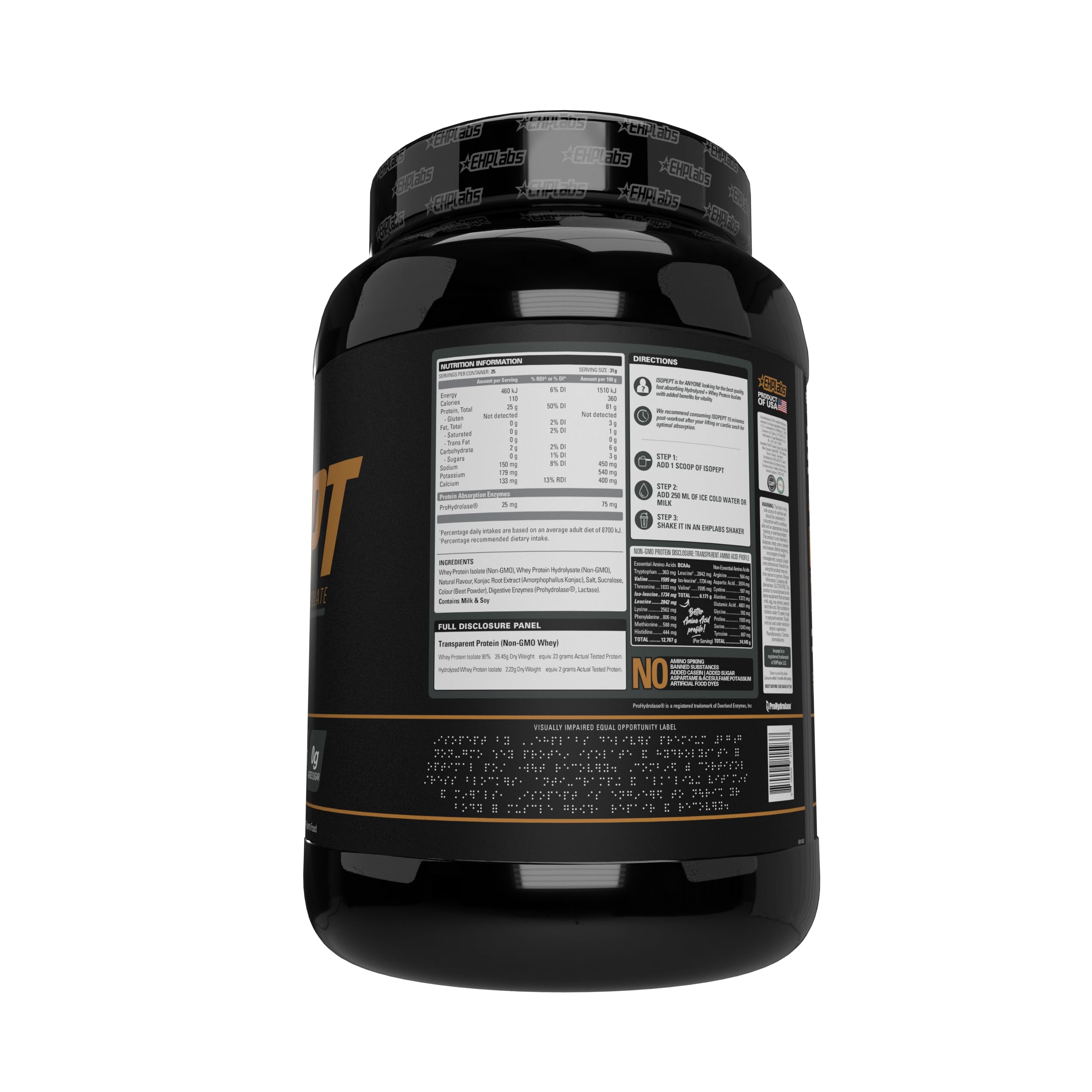 EHPlabs IsoPept digestive enzymes indicate reduced bloating and easier digestion