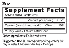 Eidon Calcium ionic minerals bottle with label close-up