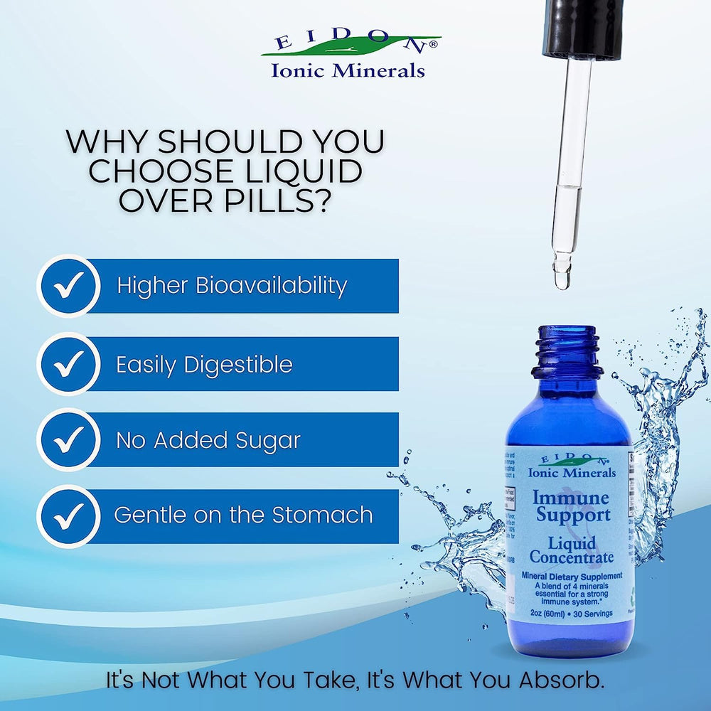 Illustration showing zinc, selenium and silver minerals for immune support