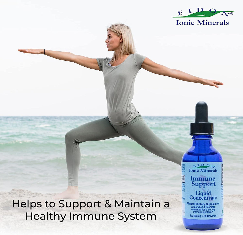 Pack of 2 Eidon Immune Support Liquid Mineral Drops bottles with dropper