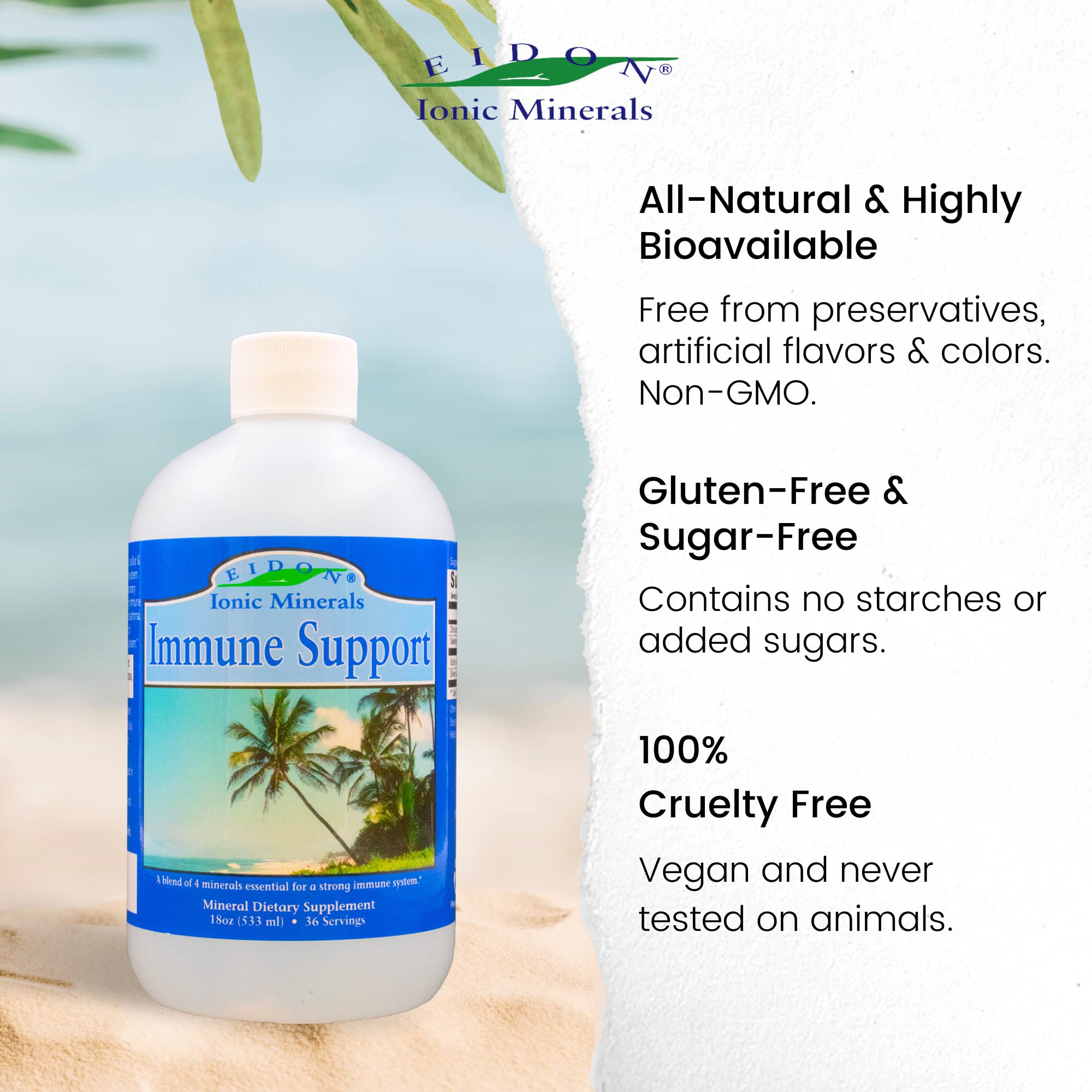 Product bottle display highlighting no artificial additives