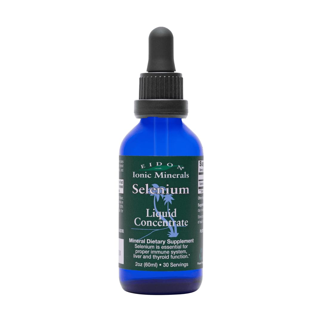 Bottle of Eidon Ionic Minerals selenium liquid drops, 2 oz