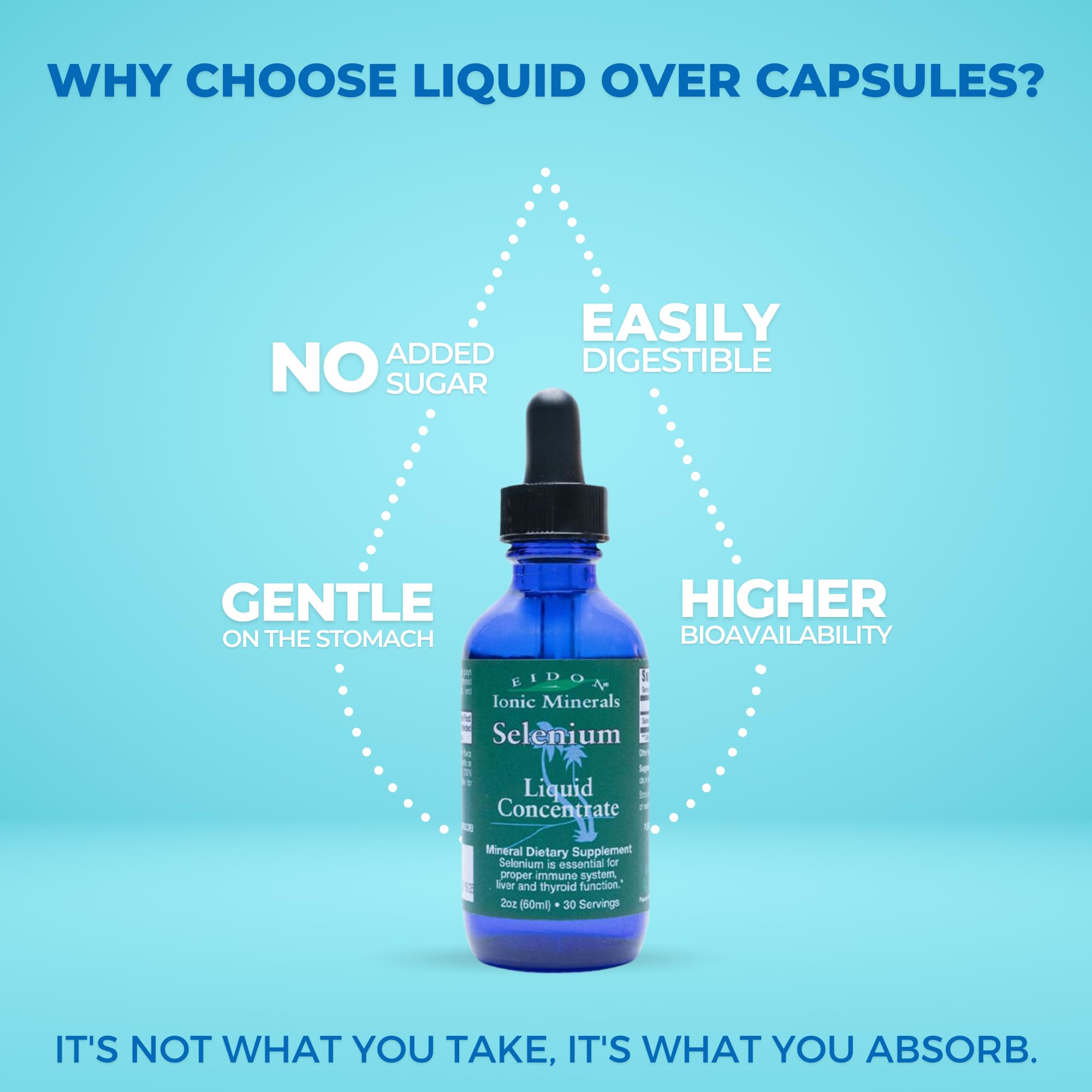 Concept image showing liver and thyroid health benefits from selenium