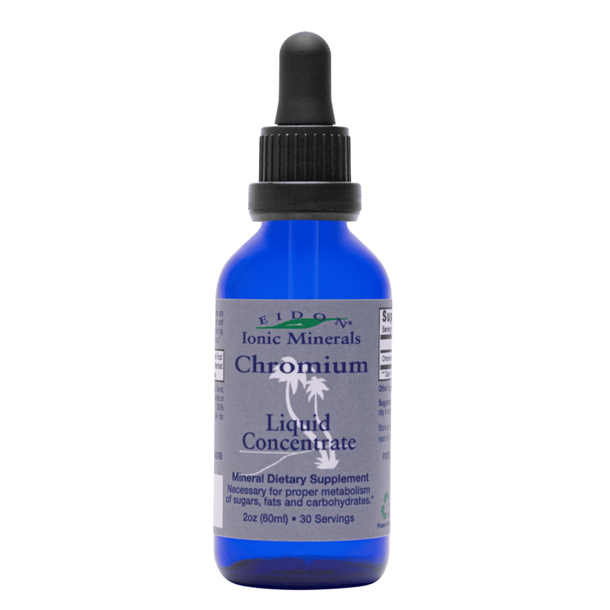 Front view of Eidon Ionic Minerals Liquid Chromium 2 oz bottle