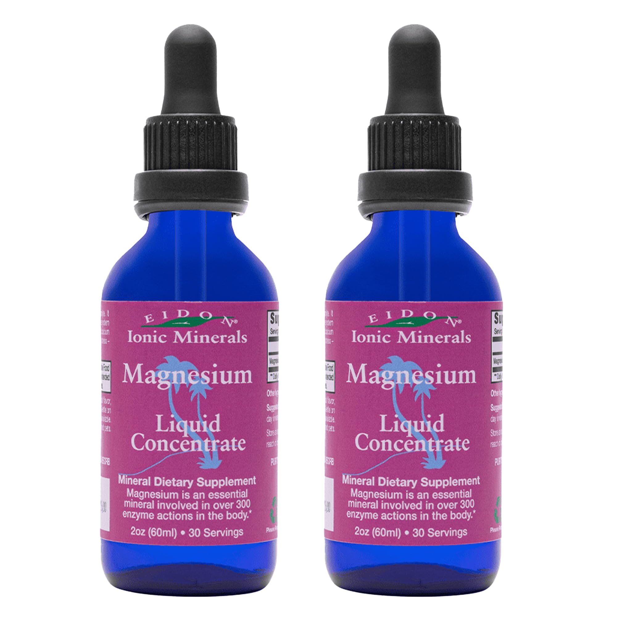 Eidon Liquid Magnesium Concentrate 2 oz bottle, pack of 2