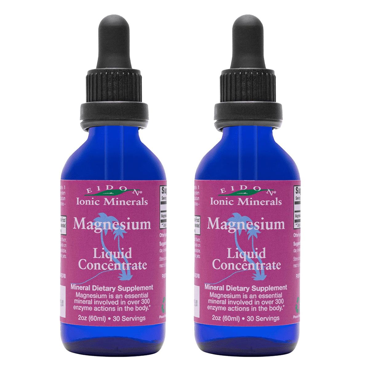 Eidon Liquid Magnesium Concentrate 2 oz bottle, pack of 2
