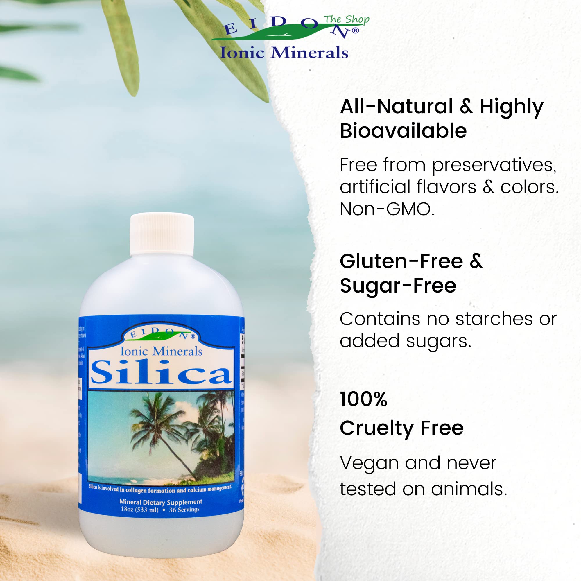 Ingredients list for Eidon Liquid Silica Mineral Concentrate