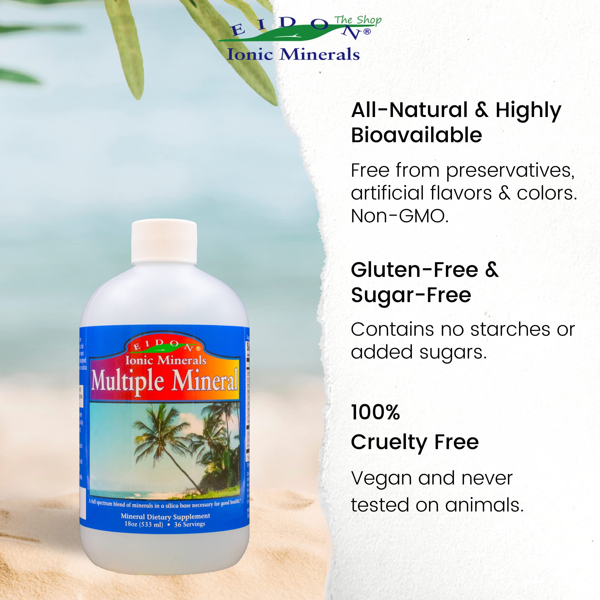 All-natural minerals label and USA-made claim